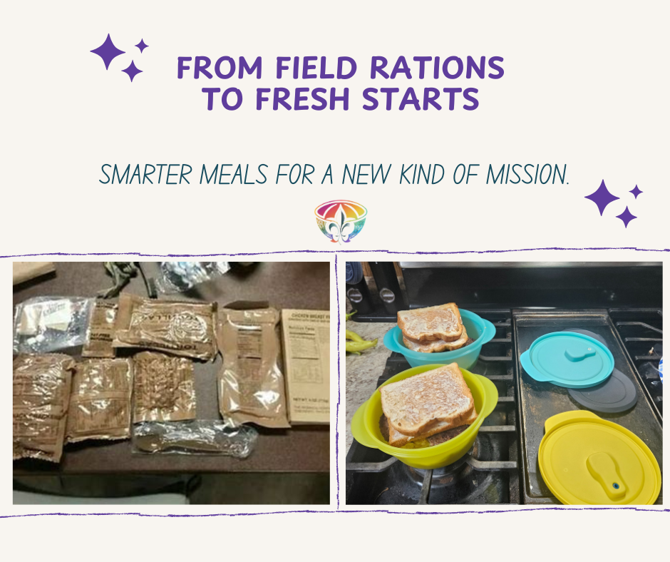 Side-by-side visual of the legacy MRE to an updated and modern Tupperware