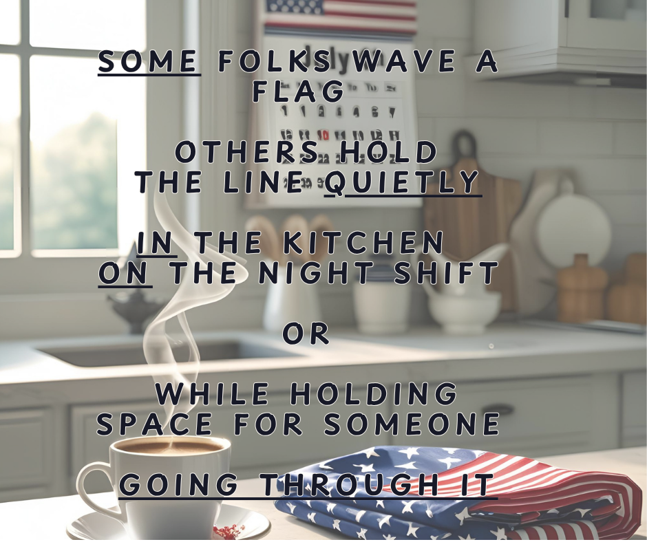 Some folks wave a flag. Others hold the line quietly.